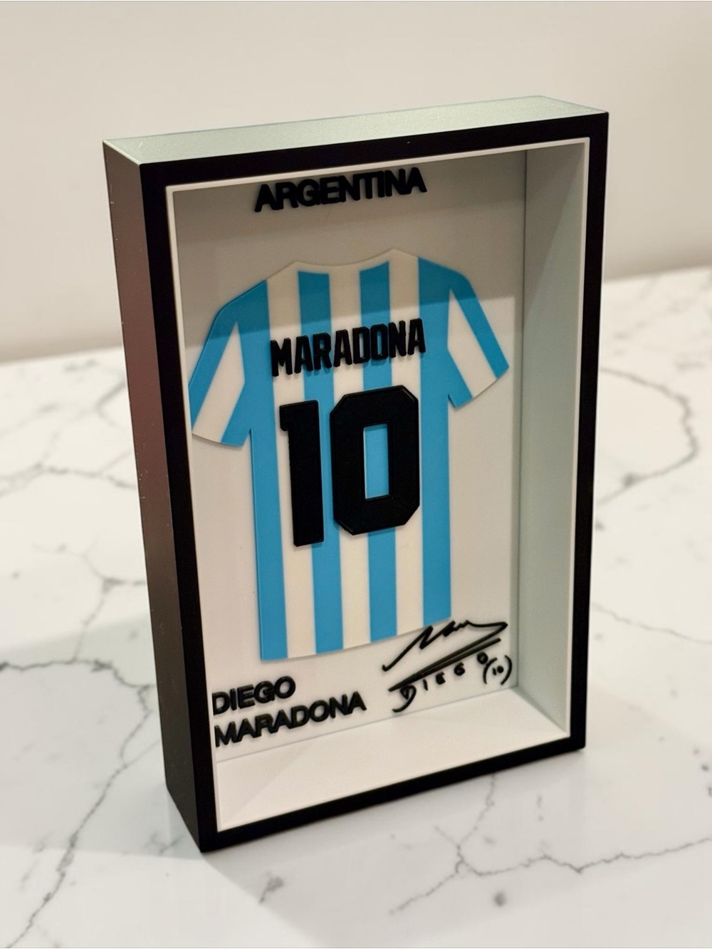 Argentina Diego Maradona #10  3D Jersey Display Box |Legend Collectible |